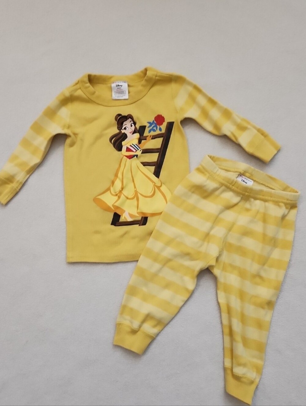 Disney Hanna Andersson 12-18 Months Belle Princess Pajamas Long Johns